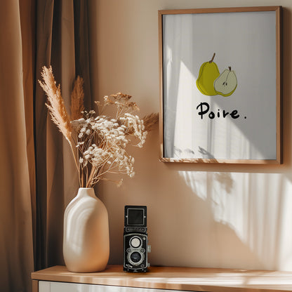 Modern French Fruits Collection "Pear / Poire" - Poster / Art Print - interiör