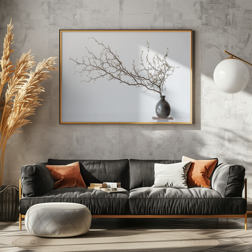 Vase And Branch - Poster / Art Print - interiör