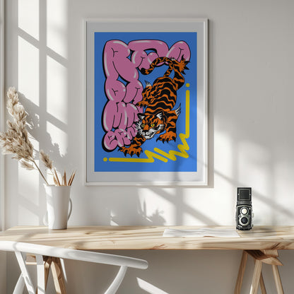 Muay Thai Tiger - Poster / Art Print - interiör