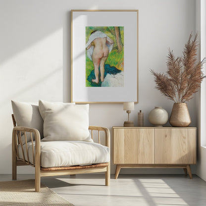Girl Drying Herself - Poster / Art Print - interiör