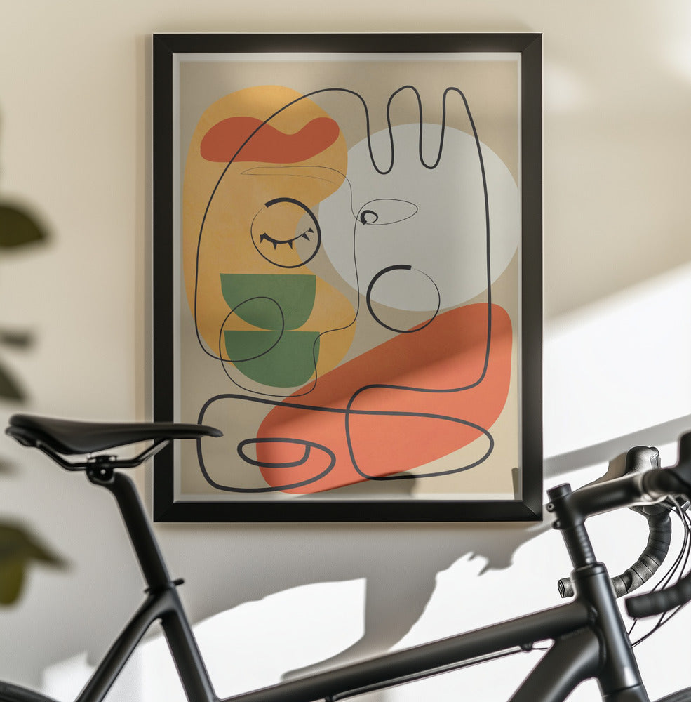 Very Abstract Colorful Portrait - Poster / Art Print - interiör