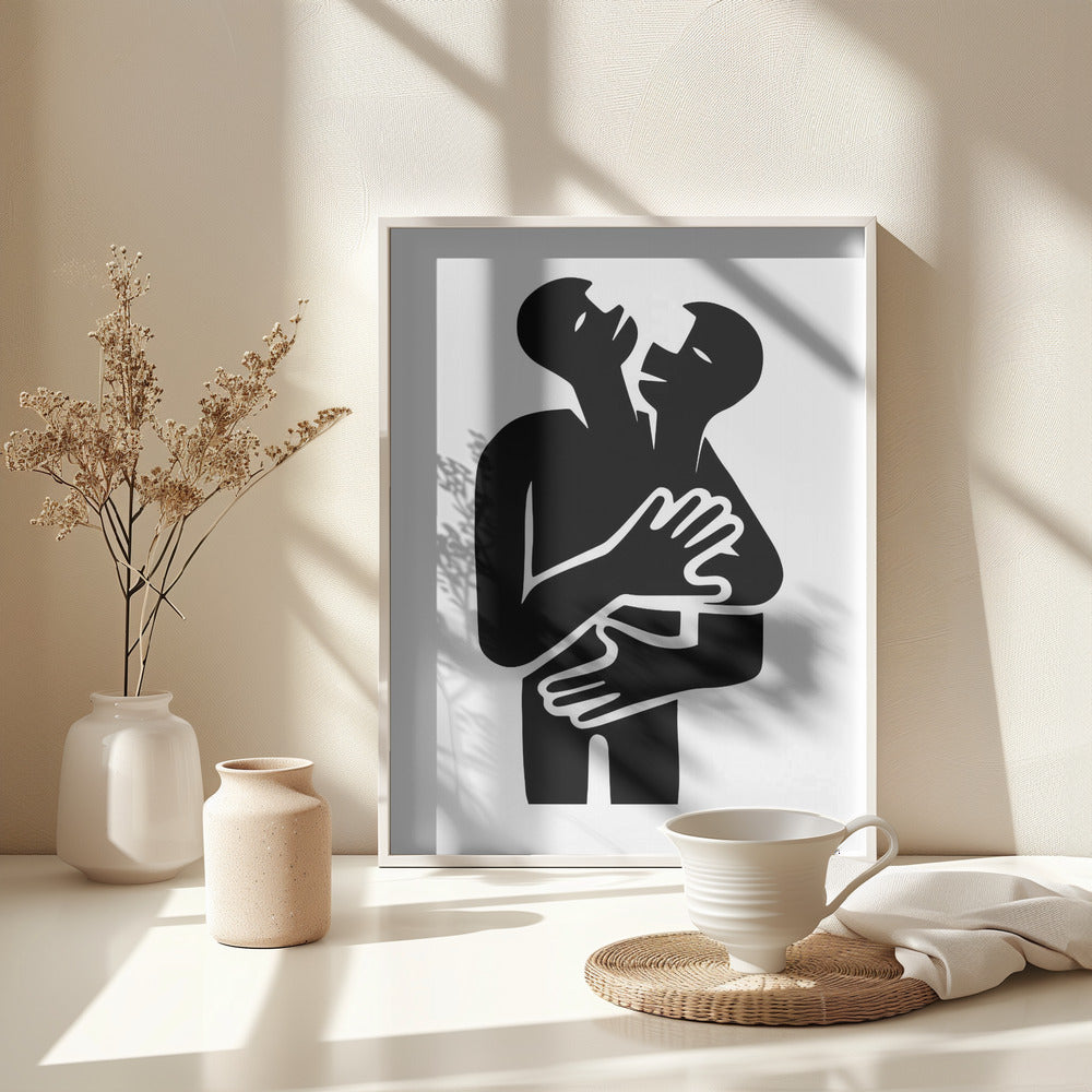Abstract Hug No 2 - Poster / Art Print - interiör