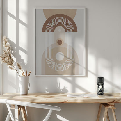 Beige Mid Century Poster No.3 - Poster / Art Print - interiör