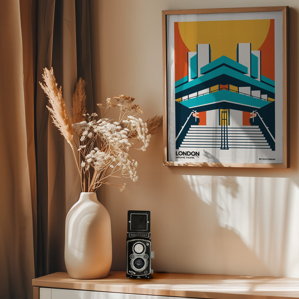 London BFI Southbank Brutalist Architecture - Poster / Art Print - interiör