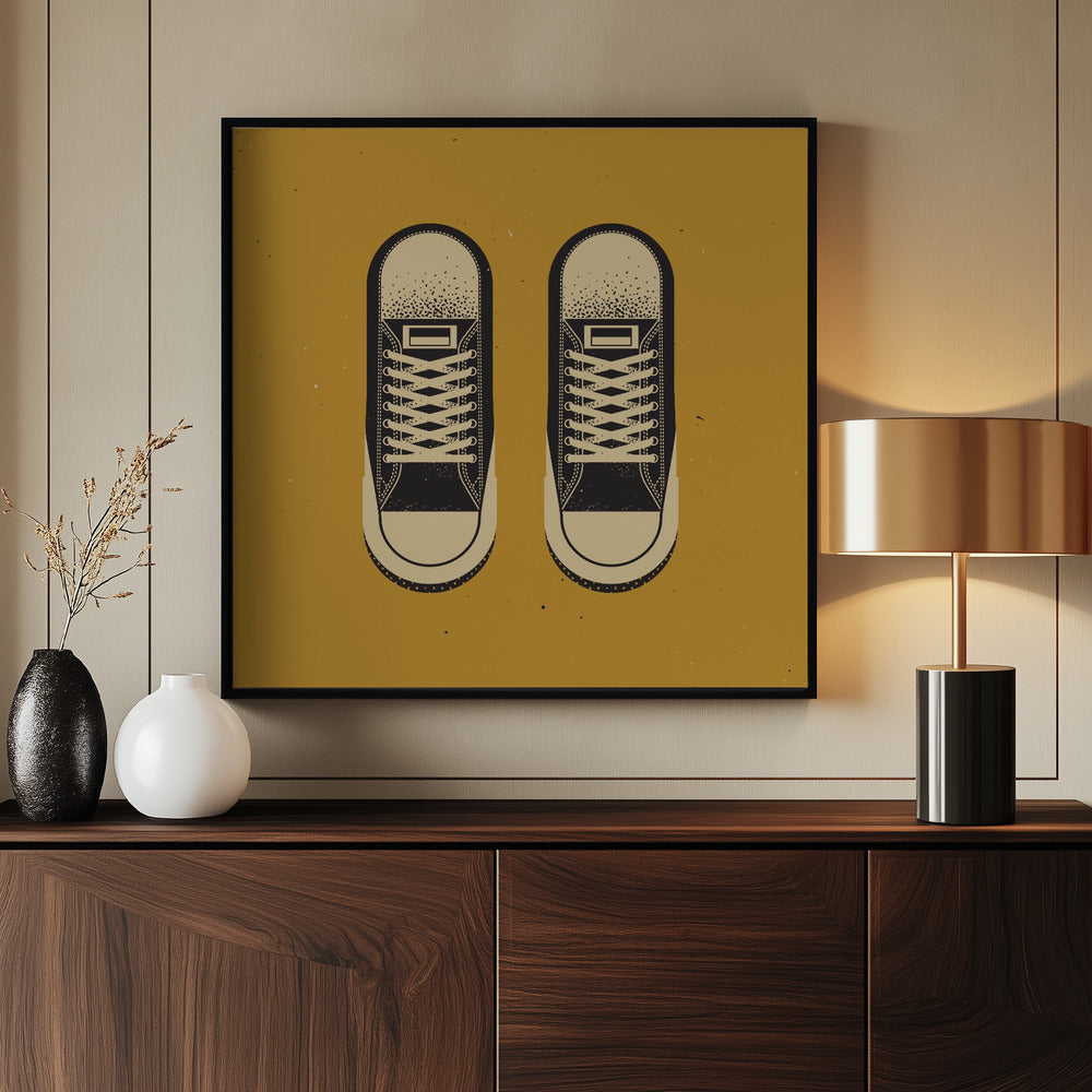 Black Chucks - Poster / Art Print - interiör