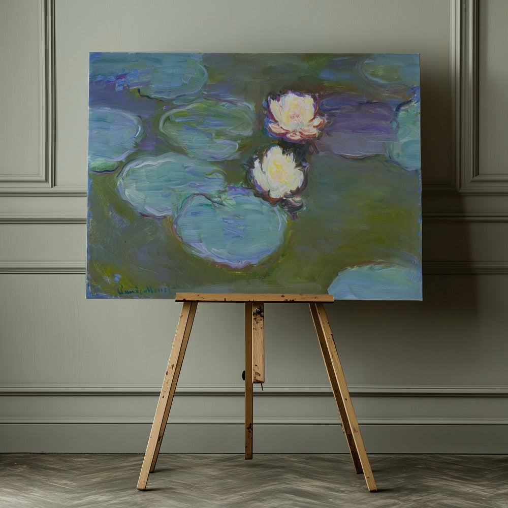 Nympheas (1897–1898) By Claude Monet. - Poster / Art Print - interiör