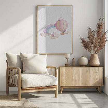 Kawai Cloudy Unicorn - Poster / Art Print - interiör
