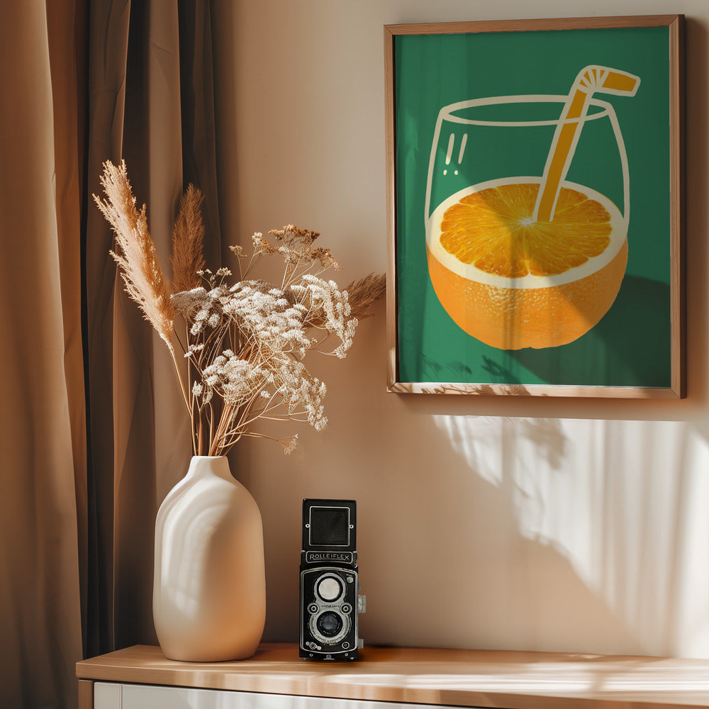 Orange juice - Poster / Art Print - interiör