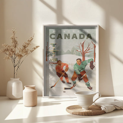 Montreal Canada Pond Hockey Guys - Poster / Art Print - interiör