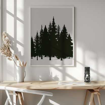Tannenwald (dark) - Poster / Art Print - interiör