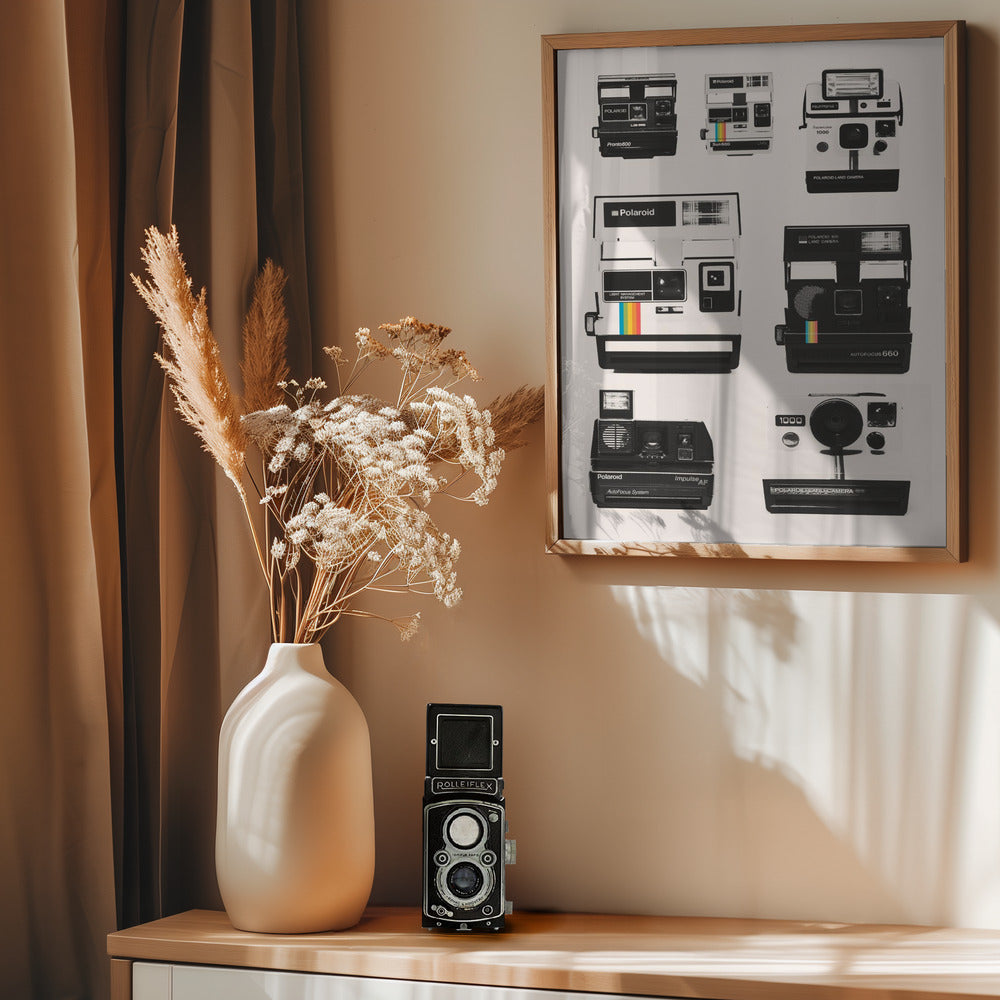 Instant Camera Collection - Poster / Art Print - interiör