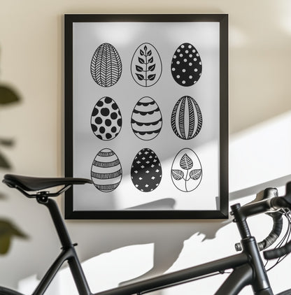 Scandi Easter eggs - Poster / Art Print - interiör