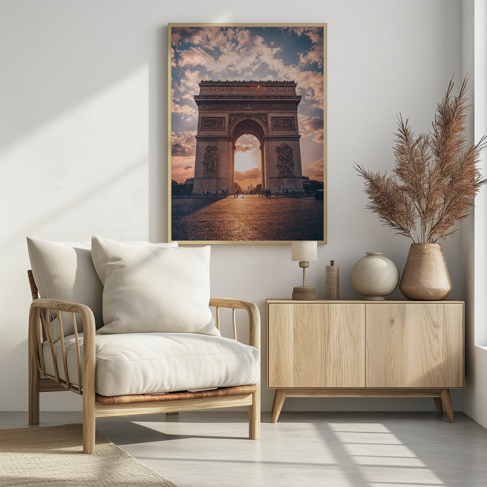 Golden Arc of Paris - Poster / Art Print - interiör
