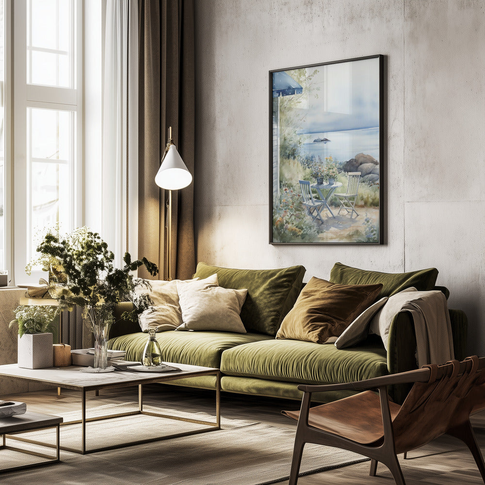 Summer Theme In Watercolor No 7 - Poster / Art Print - interiör