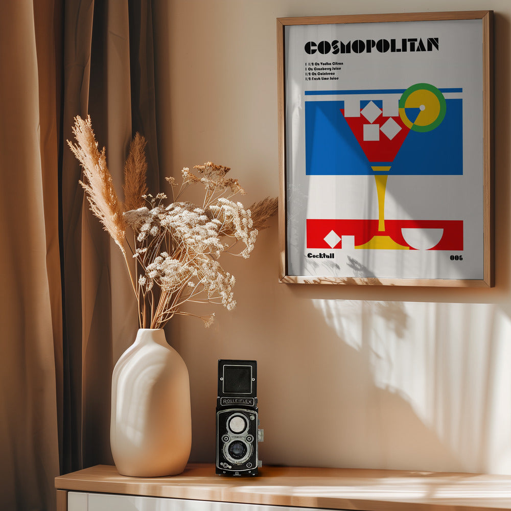 Cosmopolitan Bauhaus Cocktail - Poster / Art Print - interiör