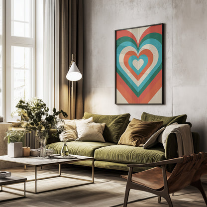 Concentric Hearts - Poster / Art Print - interiör