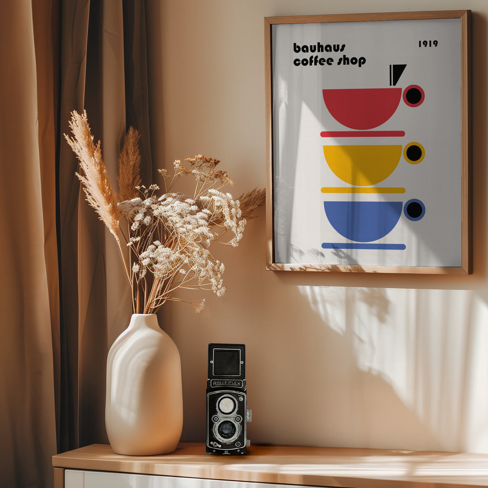 Bauhaus Coffee Minimalist - Poster / Art Print - interiör
