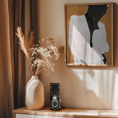 Minimal Art Girl - Poster / Art Print - interiör