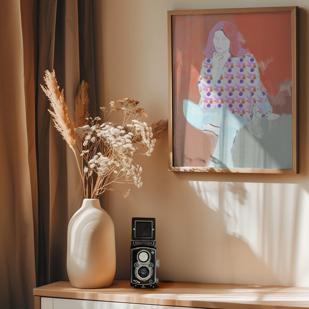 Pyjama Woman 2 - Poster / Art Print - interiör