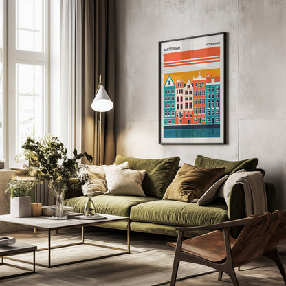 Amsterdam Travel Poster - Poster / Art Print - interiör