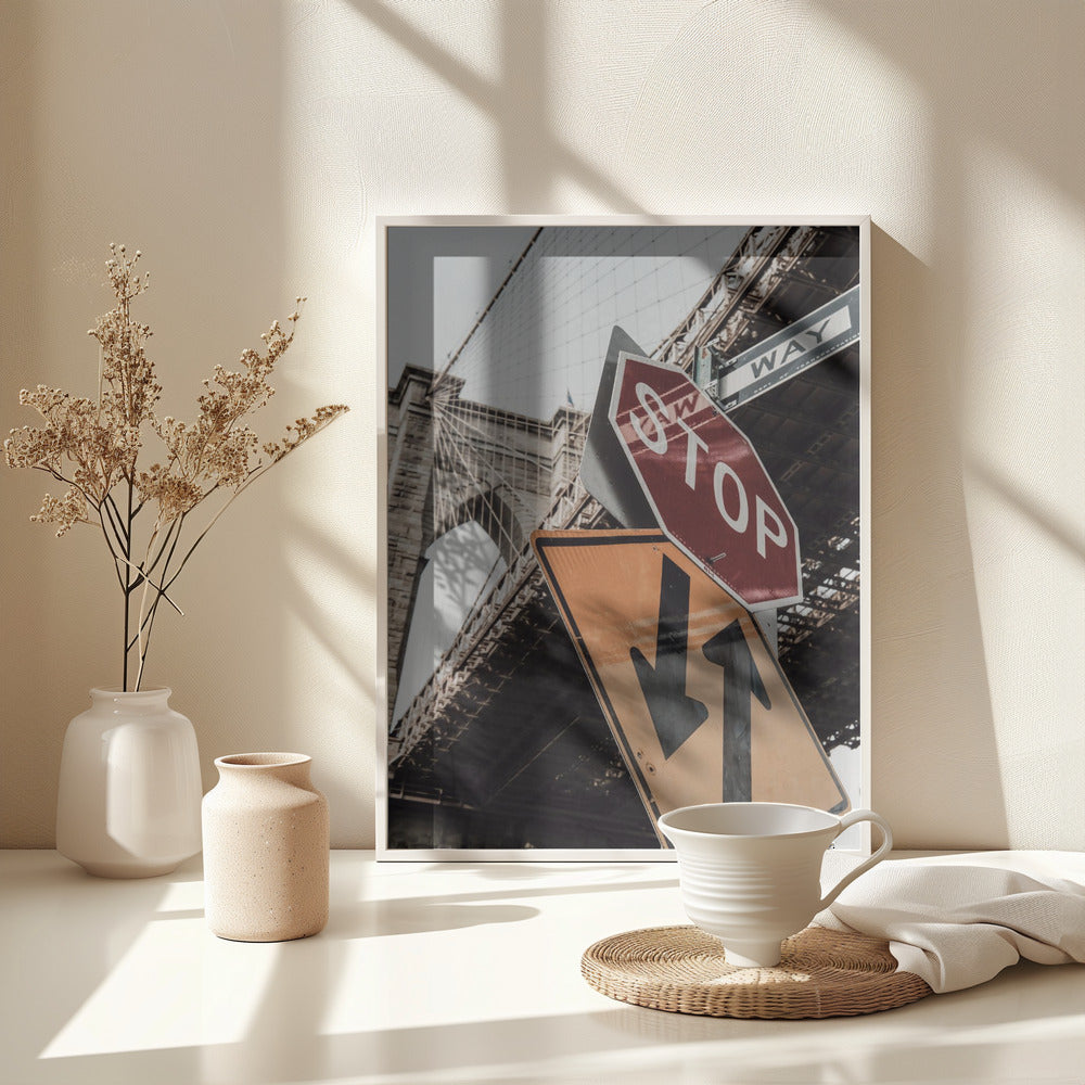 Brooklyn Bridge Stop - Poster / Art Print - interiör