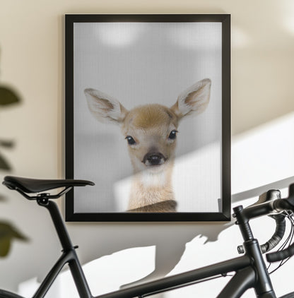 Peekaboo Baby Deer - Poster / Art Print - interiör
