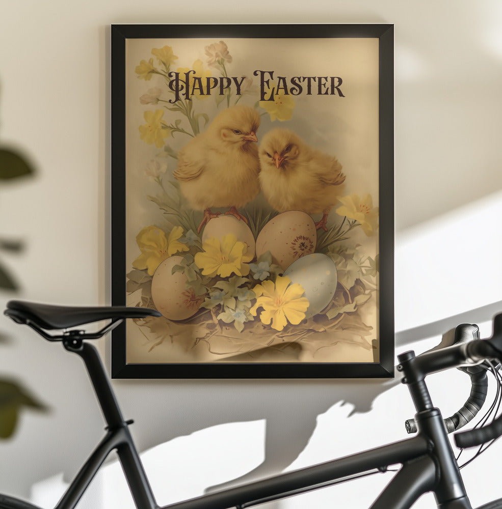 Happy Easter No 5 - Poster / Art Print - interiör