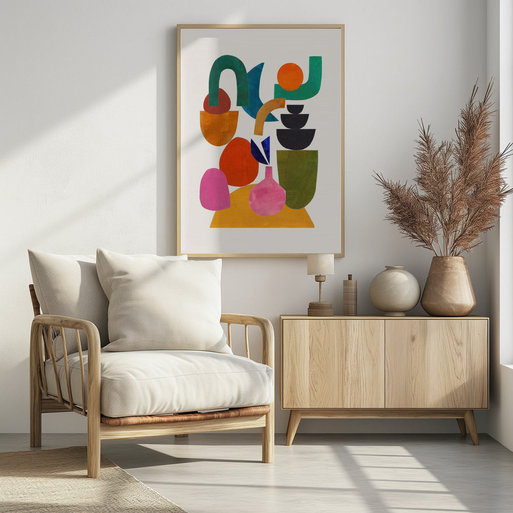 Happily Stacked - Poster / Art Print - interiör