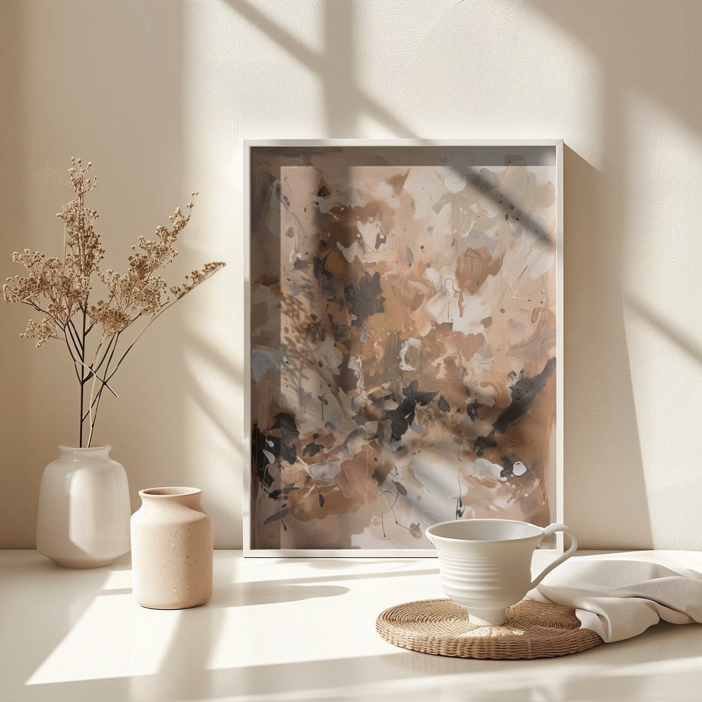 Abstract Mocha No 1 - Poster / Art Print - interiör