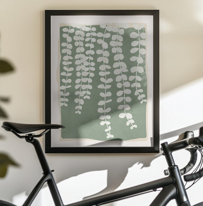 Minimal Abstract Leaves 2 - Poster / Art Print - interiör