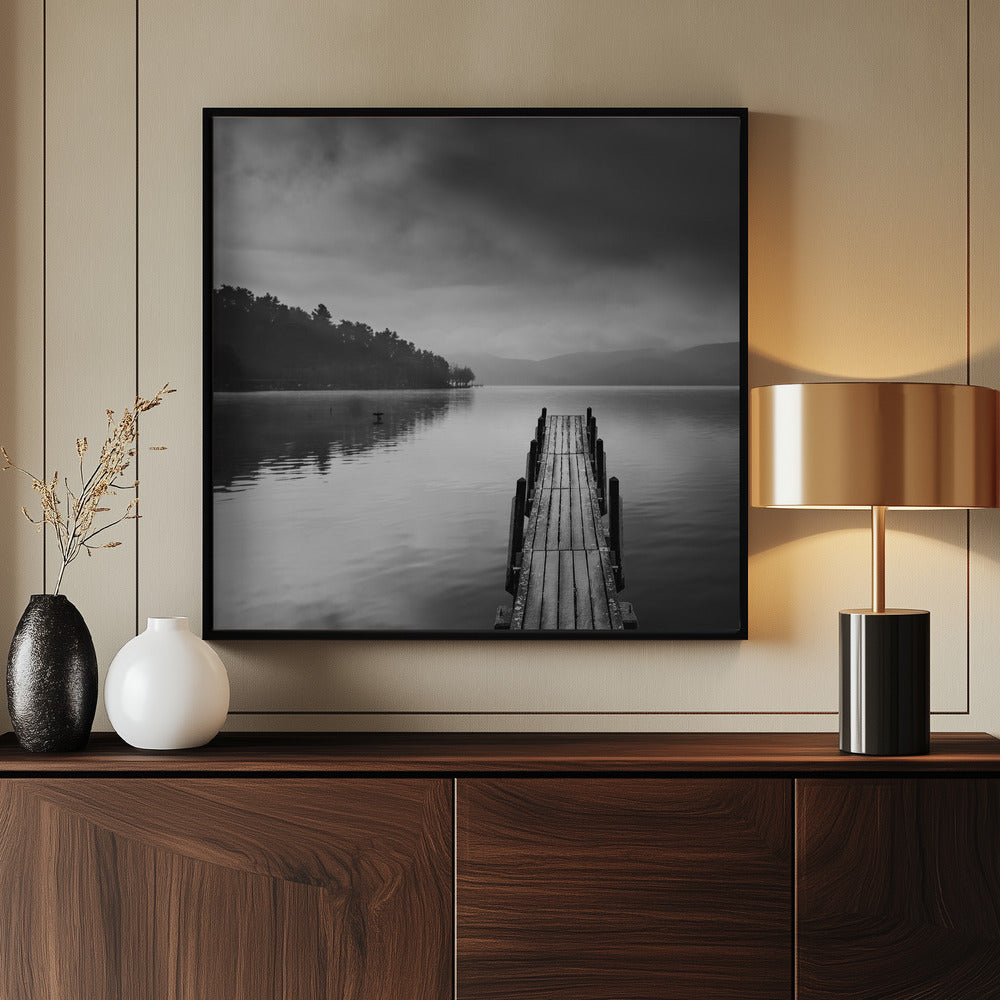 Lake view with Pier II - Poster / Art Print - interiör