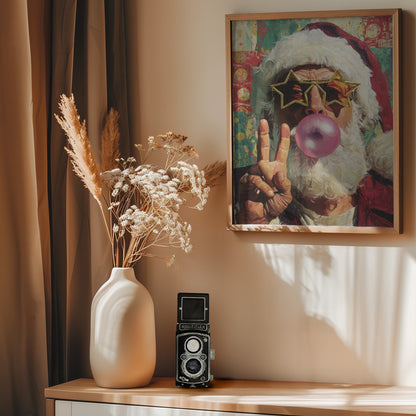 The Cheerful Santa Claus - Poster / Art Print - interiör