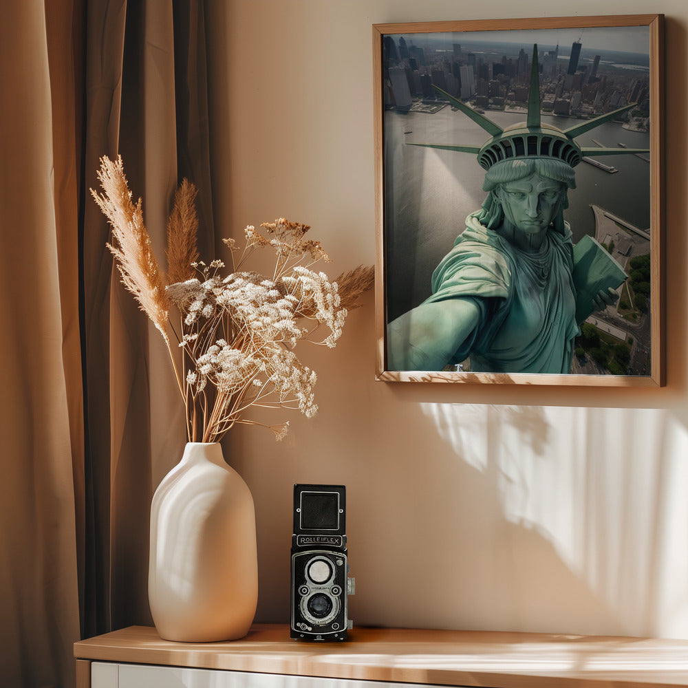 The Statue of Liberty Selfie - Poster / Art Print - interiör