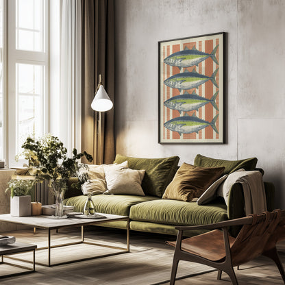 Four Fishes - Poster / Art Print - interiör
