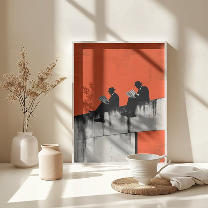 Wall of Reading - Poster / Art Print - interiör