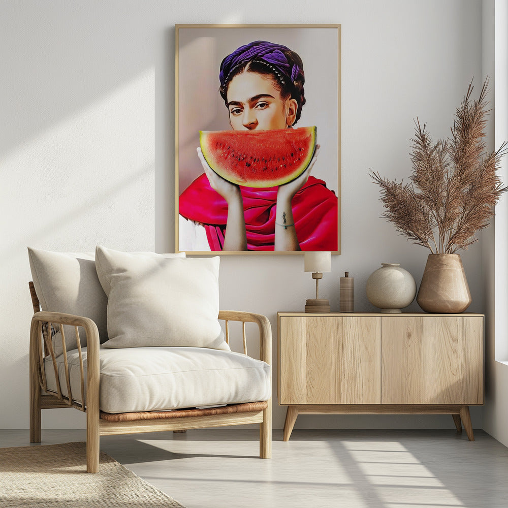 Watermelon Frida - Poster / Art Print - interiör