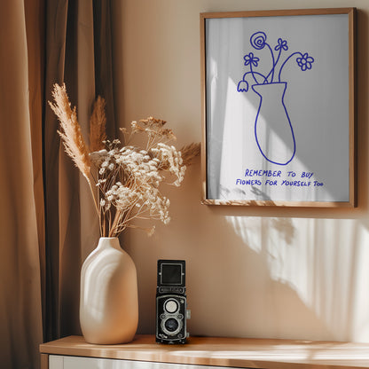 Buy Flowers for Yourself - Poster / Art Print - interiör