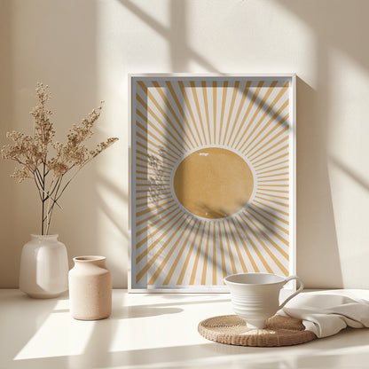 Boho Sun - Poster / Art Print - interiör
