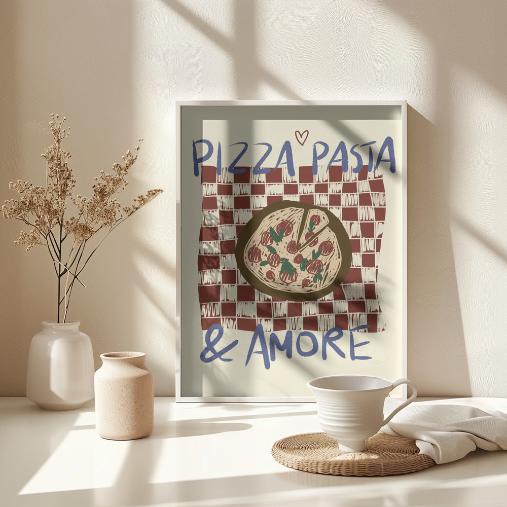 Pizza Pasta & Amore - Poster / Art Print - interiör
