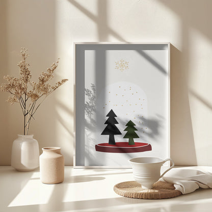 Dancing Snowflakes - Poster / Art Print - interiör