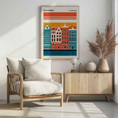 Amsterdam Travel Poster - Poster / Art Print - interiör