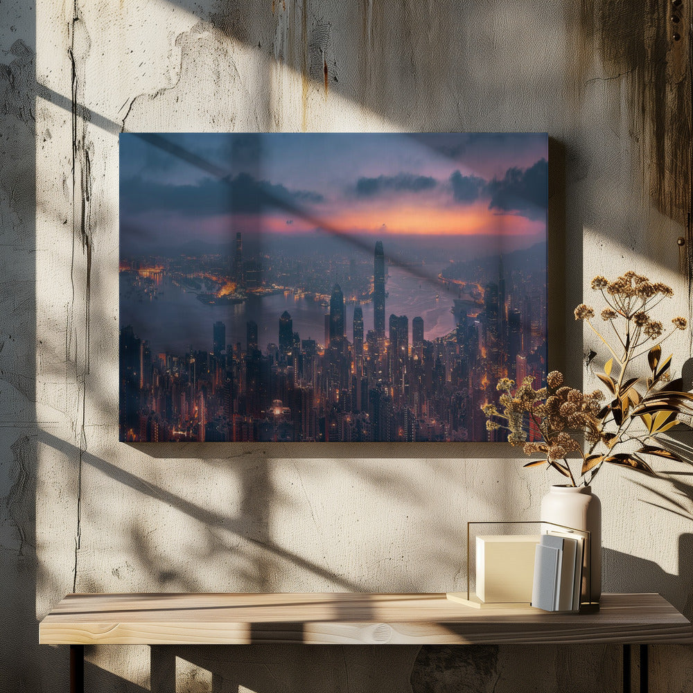 Sunrising Hong Kong - Poster / Art Print - interiör