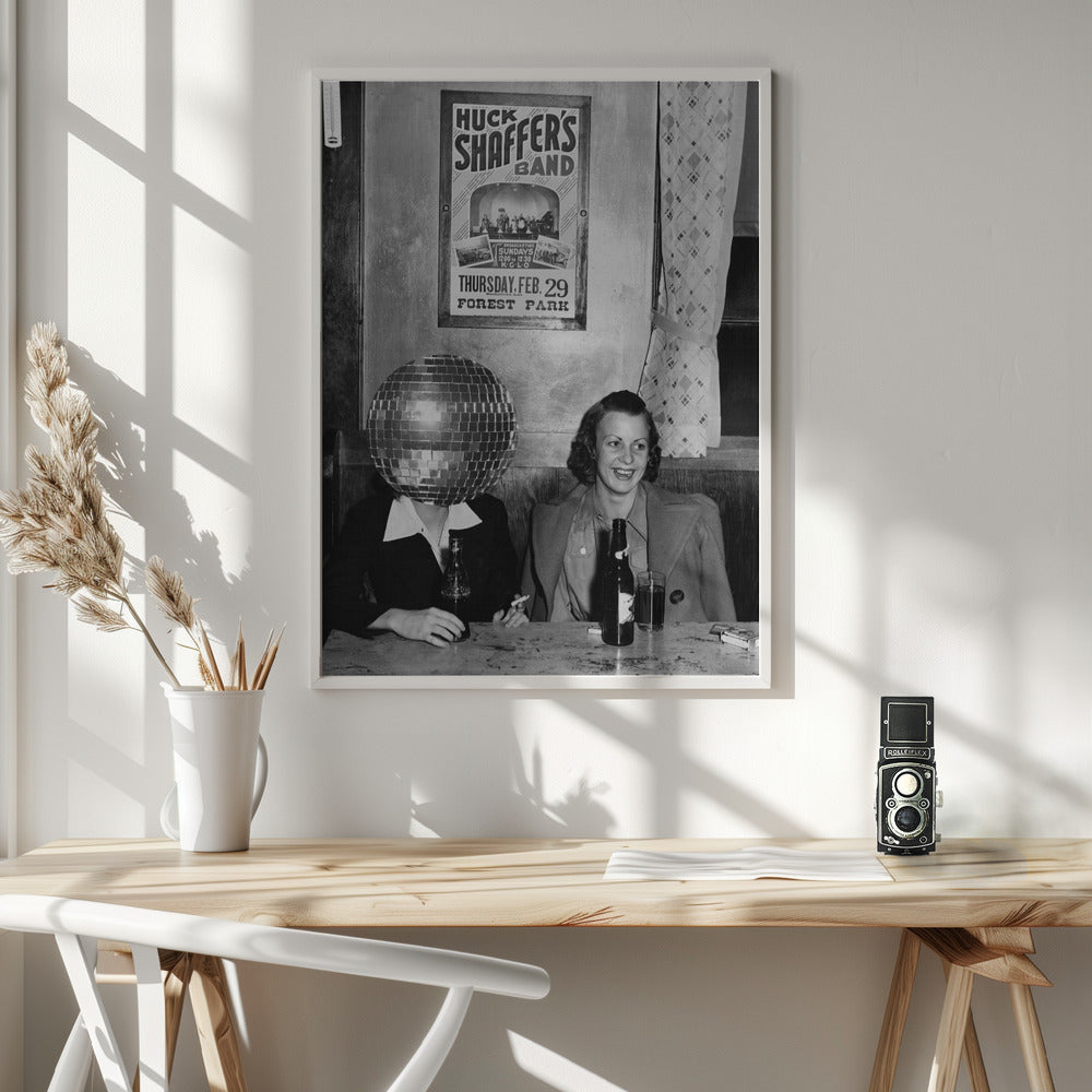 DISCO COLLAGE PARTY - Poster / Art Print - interiör