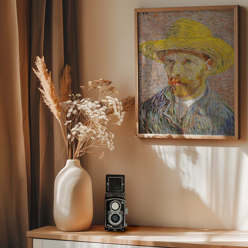 Self Portrait With Straw Hat - Poster / Art Print - interiör