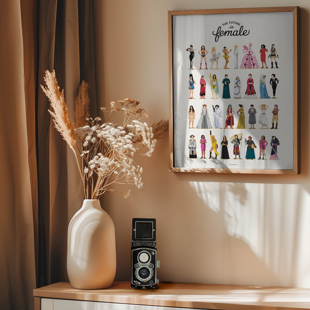 The Future is Female - Poster / Art Print - interiör