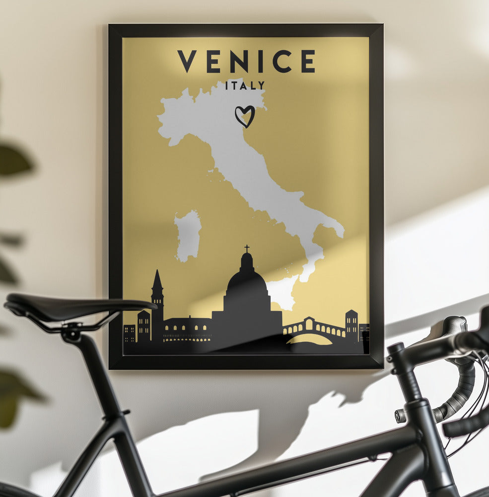 City Love Maps 91 - Poster / Art Print - interiör