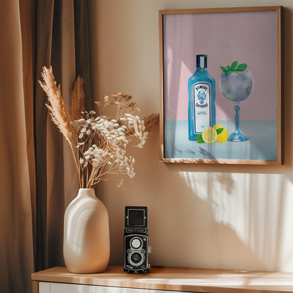 Gin Cocktail - Poster / Art Print - interiör
