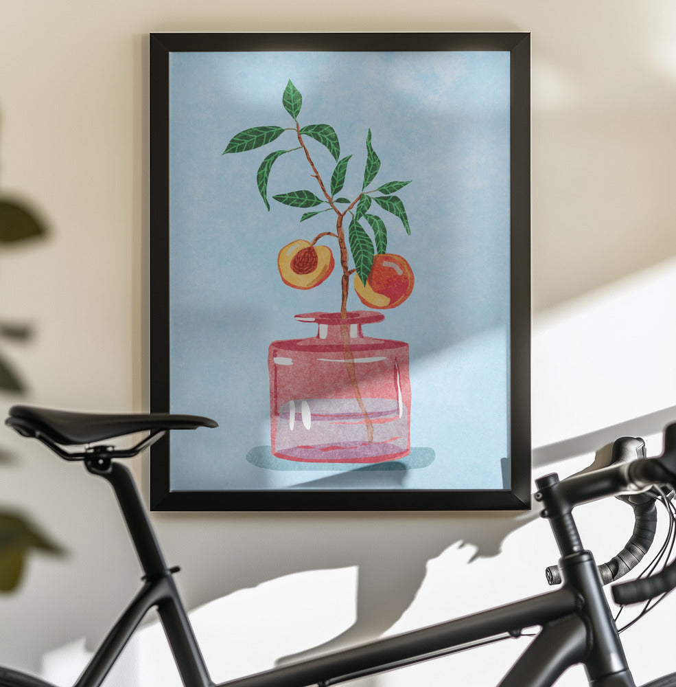 Peach Tree in Vase - Poster / Art Print - interiör