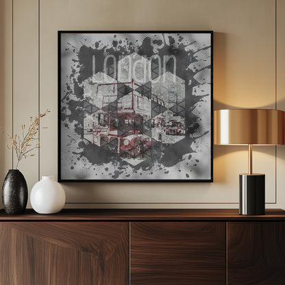 Graphic Art LONDON Streetscene - Poster / Art Print - interiör
