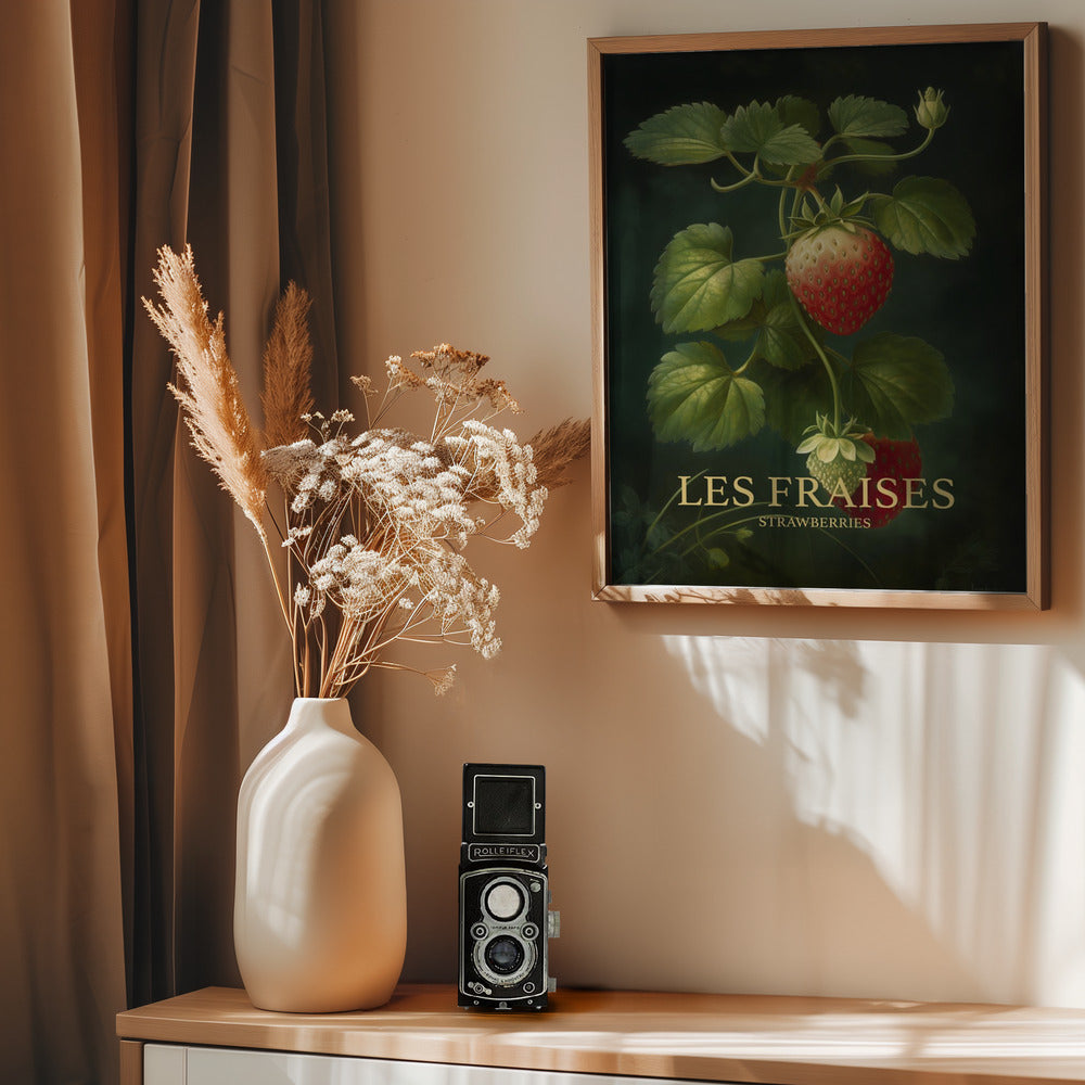 Les Fraises - Strawberries - Poster / Art Print - interiör